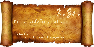Krisztián Zsolt névjegykártya